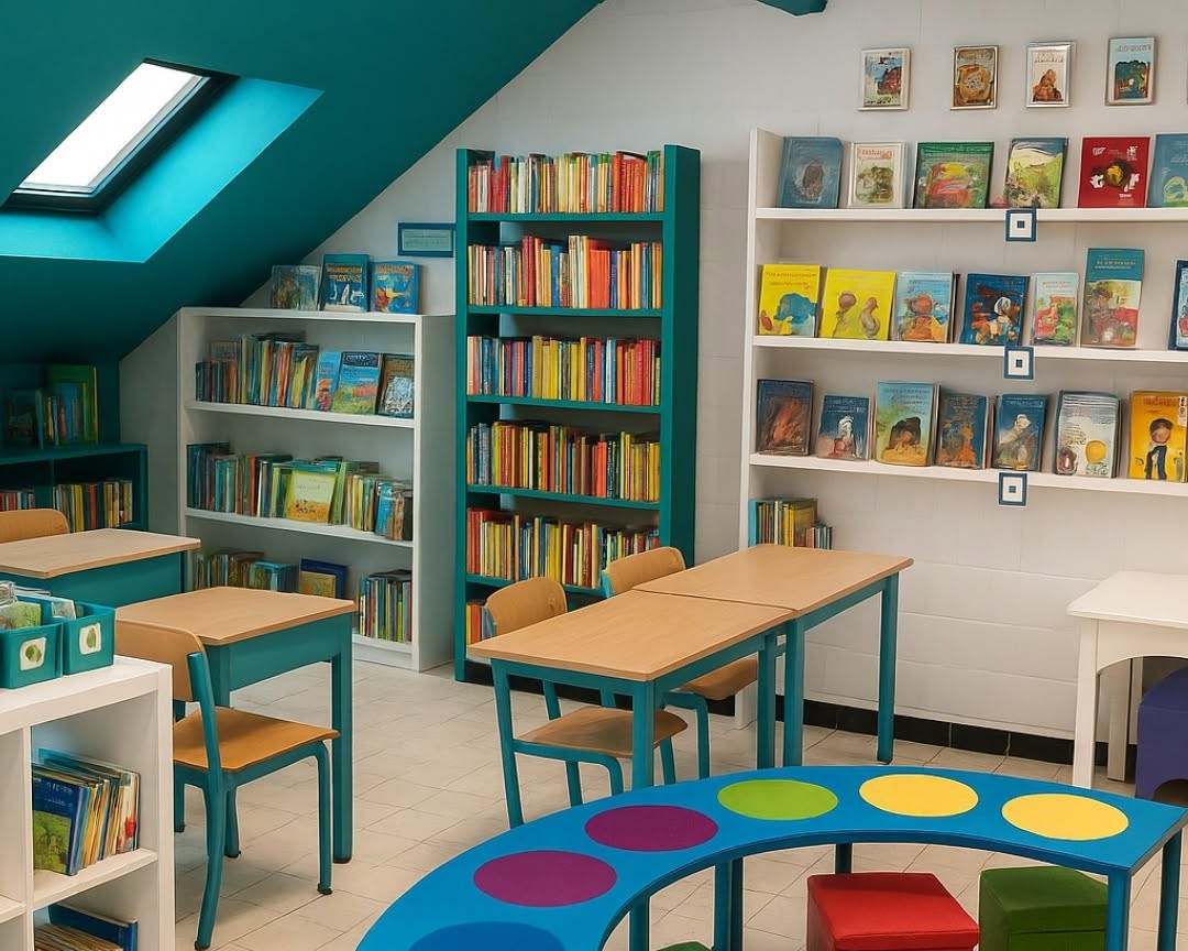 La bibliothèque de l'école